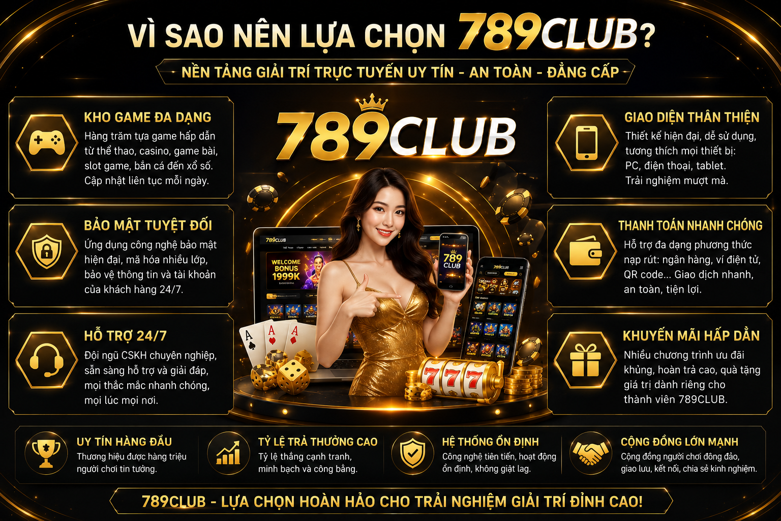 Ưu điểm nổi bật của nhà cái 789CLUB